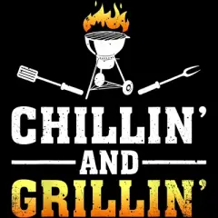 Men's Design By Humans Chillin' and Grillin' By natasashoppu Tank Top