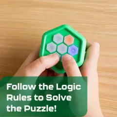 Brainwright Puzzle Bright Color Chain Electronic Game: Problem Solving, 1-2 Players, Handheld Brain Teaser