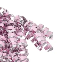 Pink Glitter Crimped Curl Swirl - Spritz&trade;: Decorative Gift Bow for All Occasions, 7" Solid Pink Plastic Accessory