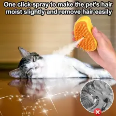 BABYYER 3 In1 Steamy Cat/Dog Brush - Multifunctional Grooming Tool  , Pet Hair Removal Comb for Shedding & Massage
