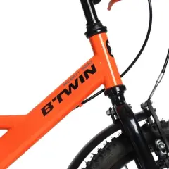Decathlon Btwin Btwin 500 Hybrid Bike 16'' 3'7" to 4'0" Kids - 16", Orange
