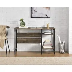 Anthony Single Pedestal Desk Rustic - Room & Joy