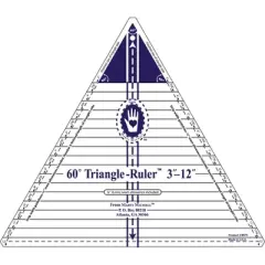 Marti Michell 12" 60 Degree Triangle Ruler-3 To 12 Inches Finished