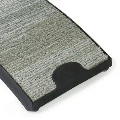 Omega Paw Rascador Curved Floor Scratching Board for Cats and Kittens, Lays Flat or Vertically, Treated with Catnip Oil, 20 Inches Long, Grey