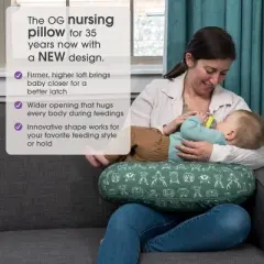 Boppy Nursing Pillow - Green Animal Sketches