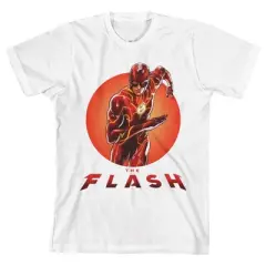 The Flash Movie Classic Superhero White Graphic Tee Toddler Boy to Youth Boy