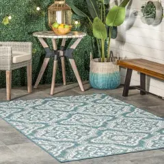 nuLOOM Arna Floral Indoor and Outdoor Area Rug