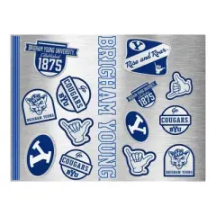 NCAA BYU Cougars Varsity Thirst Water Bottle - 24oz: Stainless Steel, Plastic Lid