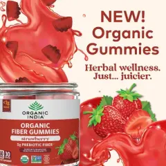 Organic India Digestive Fiber Gummies - 60ct