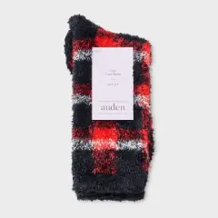 Women's Plaid Cozy Crew Socks - Auden&trade; 4-10