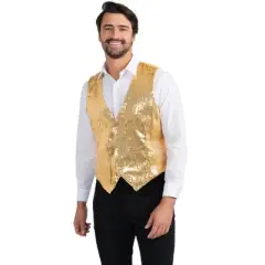 Dress Up America Sequin Vest -Shiny Dance Vest For Adults