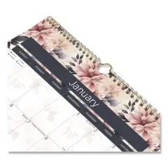 Rediform Office Products Colorful Wall Calendar 12-Month January 2026 to December 2026 Floral Artwork White Sheets 12 x 17