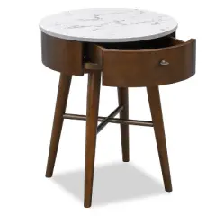 Wayne Side Table Walnut - Poly & Bark
