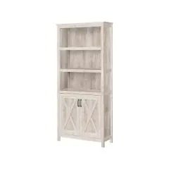 Saint Birch Honduras 2-door Bookcase, Washed Gray