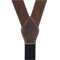 3 D Belt Company Men's Distressed Leather Suspenders with Swivel Hook Ends