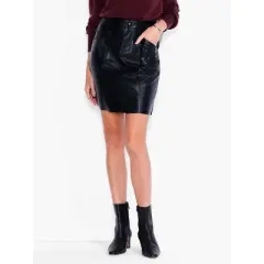 NIC + ZOE Faux Leather Slim Skirt