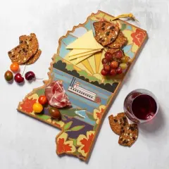 Totally Bamboo Mississippi Summer Stokes Cutting Board: Lightweight Bamboo, Multicolored, 16.5" x 9.75", Hand Wash