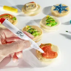 Waffle Wow! Christmas Cheer Waffle Maker w 6 Edible Food Markers- Make Breakfast Fun w Delicious Decorated Pancakes or Waffles - Fun Gift for Kids &