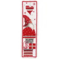 Vervaco Counted Cross Stitch Bookmark Kit 2.4"X8" 2/Pkg-Christmas Gnomes