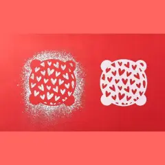 Talisman Designs Multi-Use Baking Stencils, Hearts Design, Set of 4 sizes, 3.5 inch, 5 inch, 8 inch, & 10 inch, White