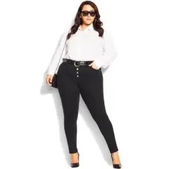 Women's Plus Size Harley Classic Skinny Jean - black | CITY CHIC