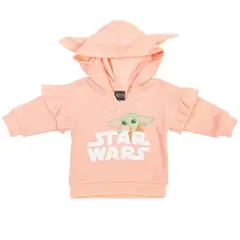 Star Wars Star Wars The Mandalorian The Child Baby Girls Fleece Pants Bodysuit and Pullover Hoodie 3 Piece Outfit Set Newborn to Infant 