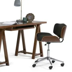 Perry Bentwood Office Chair Black/Natural - WyndenHall