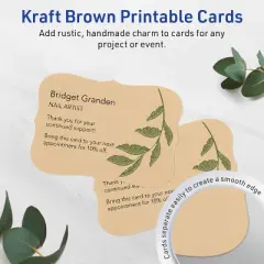 Avery Kraft Brown Postcards, 3-1/2" x 5" Rectangle Flourished Edge