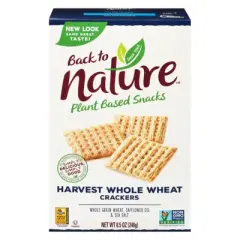 Back To Nature Harvest Whole Wheat Crackers - Case of 12/8.5 oz