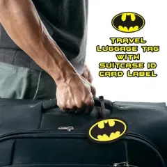 Silver Buffalo DC Comics Batman Logo Travel Luggage Tag With Suitcase ID Card Label