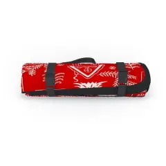 Pimlada Phuapradit Christmas village Red Picnic Blanket -Deny Designs