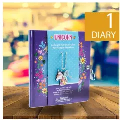 Unicorn Diary with Charm Necklace - Stationery - 1 Piece