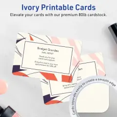 Avery Printable Cards with Rounded Corners, 6" x 9", Matte Ivory, 10ct