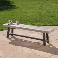 Dexmalle Rustic Acacia Wood Dining Bench