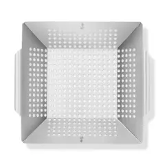 Pure Grill Stainless Steel Vegetable Grilling Basket - Square Wok, Tray, Grill Topper