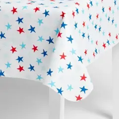 84"x60" Star Tablecloth Red/White/Blue - Sun Squad&trade;