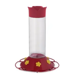Perky-Pet Hummingbird 30 oz Glass/Plastic Nectar Feeder 6 ports (Case of 2)