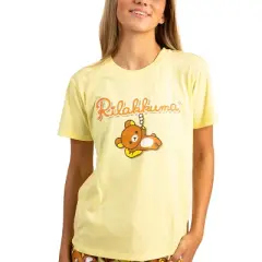 Rilakkuma Adult Womens Sleepwear Set with Short Sleeve Tee and Sleep Pants
