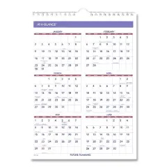 Monthly Wall Calendar with Ruled Daily Blocks, 8 x 11, White Sheets, 12-Month (Jan to Dec): 2026