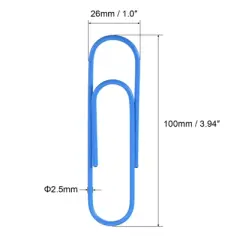 Unique Bargains Large Size Metal Prevent Tearing Pages Home Office Paper Clip 20 Pcs