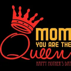 Junior's Design By Humans Mother's Day Mom You Are The Queen By tmsarts T-Shirt