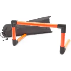 Okuna Outpost 6 Pack Agility Speed Training Hurdles Set for Track & Field with Drawstring Bag, 9 inch