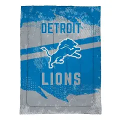 NFL Detroit Lions Slanted Stripe Twin Bed in a Bag Set - 4pc
