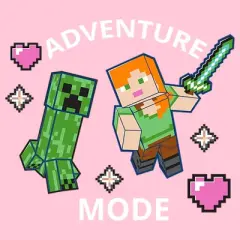 Girl's Minecraft Adventure Mode Alex and Creeper T-Shirt