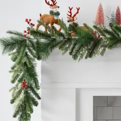 6' Mixed Greenery with Berries Christmas Artificial Garland - Wondershop&trade;