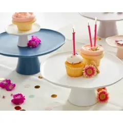 10.5" Porcelain Dessert Stand Purple - Rosanna