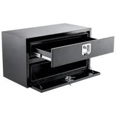 36" Metal Truck Tool Box, 2 Tier Tool Chest Organizer with Lock & Keys, Underbody Truck Box, Waterproof&nbsp;Truck Bed Toolbox for Pick Up, Deck Box