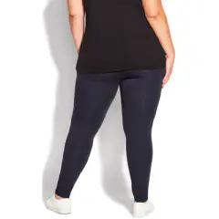 Women's Plus Size Pima High Rise Legging Navy - average | AVE LEISURE