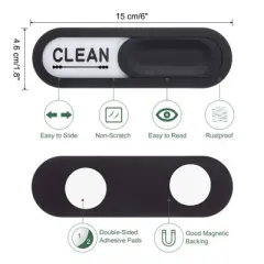 Unique Bargains Plastic Non-Scratch Clean Dirty Sign Oval Dishwasher Magnets