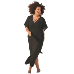 Swim 365 Women&rsquo;s Plus Size V-Neck Swim Caftan
